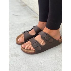 Brown BIRKENSTOCK leather ARIZONA authentic women’s US W 8 M 7 Made in Germany